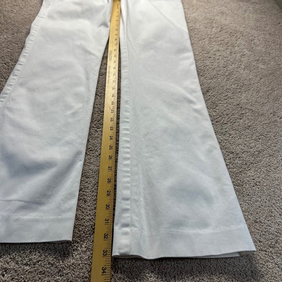 Y2K Cache Womens White Flare Leg Pants Size 8 Coastal Nautical Chic Cotton Retro - Picture 8 of 13